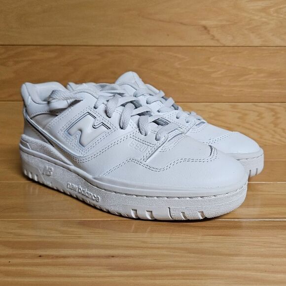 New Balance 550 Triple White Shoe Sneaker Youth Kids GSB550WW - Picture 3 of 11